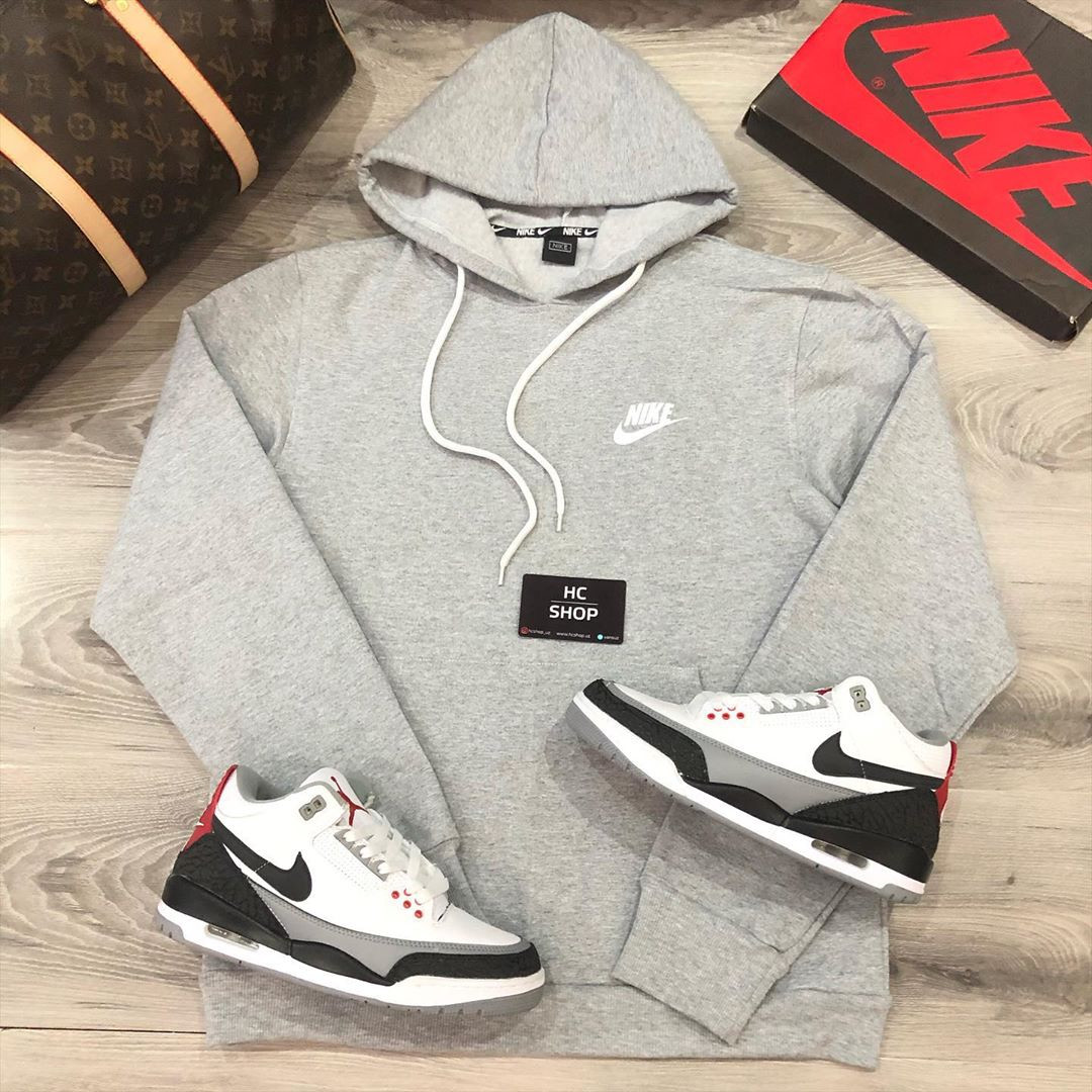 Худи nike серая